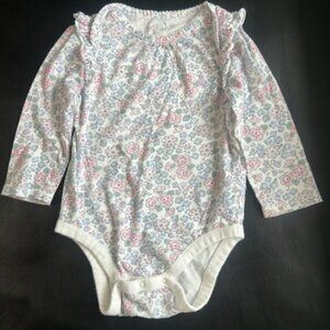 Baby Gap Girls Floral Bodysuit - Size 12-18 Months